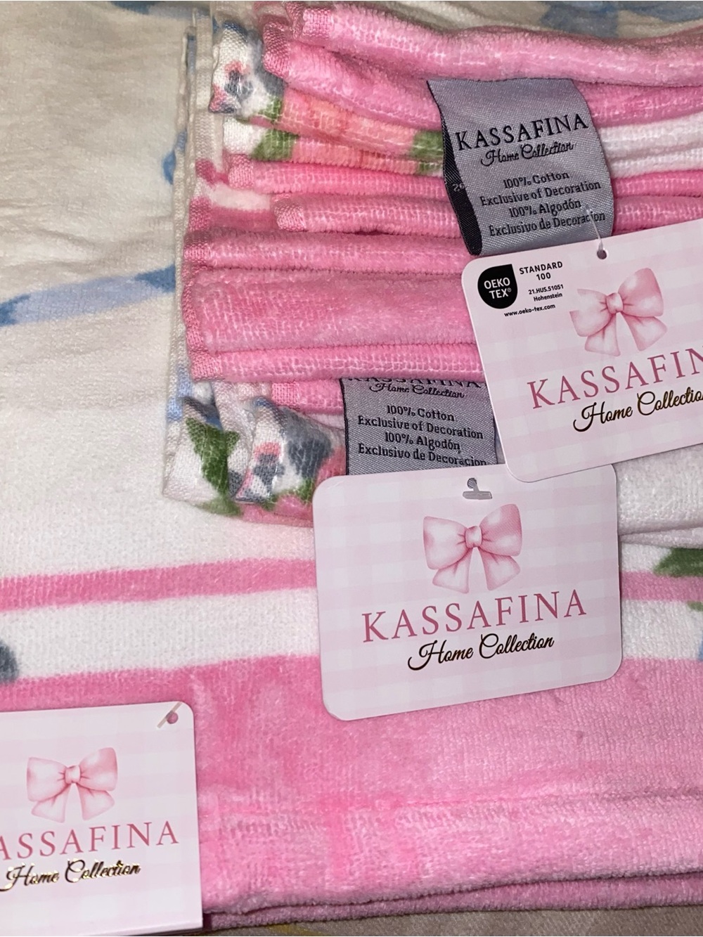 Kassafina Home Collection Bath Soft Towel & Hands Soft Towels set 2pc. New Set